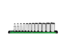 Load image into Gallery viewer, 3/8" Drive, 12 Piece, 6 Point, SAE, Deep Chrome Socket Set
