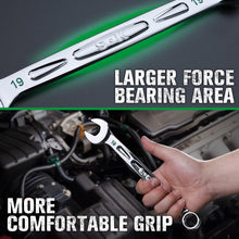 Load image into Gallery viewer, 16 Piece, 12 Point, SAE & Metric Chrome Combination Wrench Set