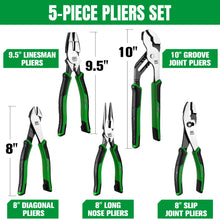 Load image into Gallery viewer, 5 Piece Dual-Material Multi-Purpose Pliers Set