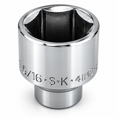 1-5/16" 1/2" Drive 6 Point Fractional Standard Chrome Socket