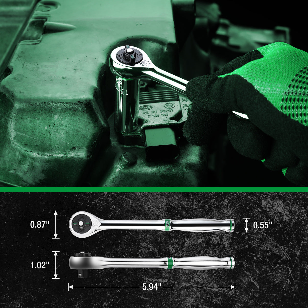 SK01301-216P - 30 Piece 1/4" Drive, 6 Point, Standard & Deep, Metric Chrome Socket Set View 5