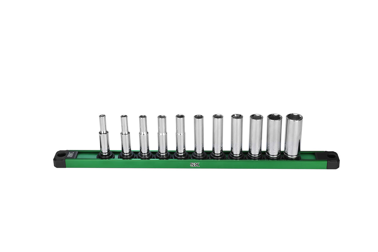 SK01344 - 1/4" Drive, 11 Piece, 6 Point, Deep, SAE Chrome Socket Set
