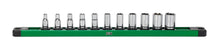 Load image into Gallery viewer, 1/4&quot; Drive, 11 Piece, 6 Point, SAE, Standard Chrome Socket Set
