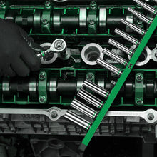 Load image into Gallery viewer, 1/4&quot; Drive, 12 Piece, 6 Point, Deep, Metric Chrome Socket Set
