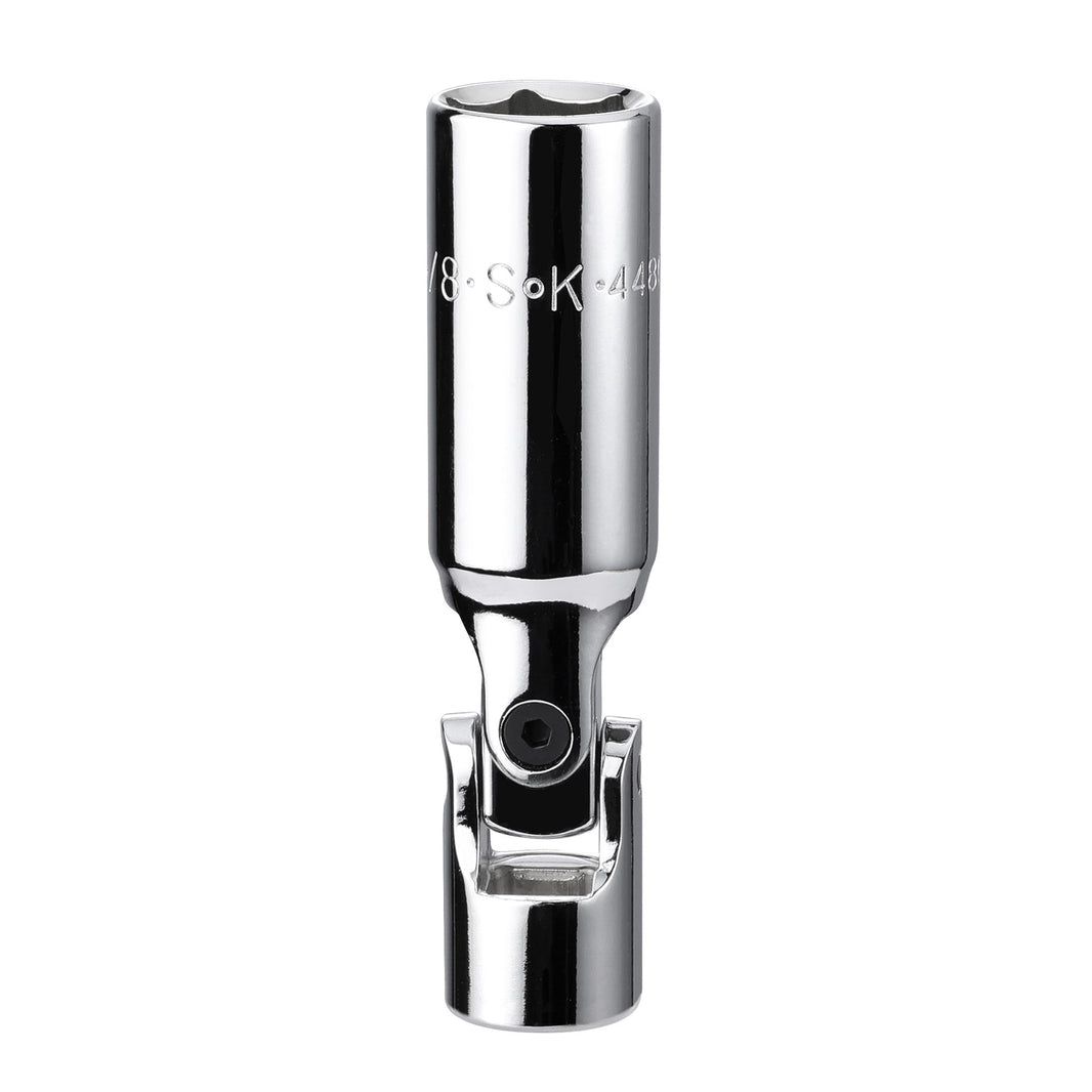 5/8" 3/8" Drive Fractional Swivel Spark Plug Chrome Socket