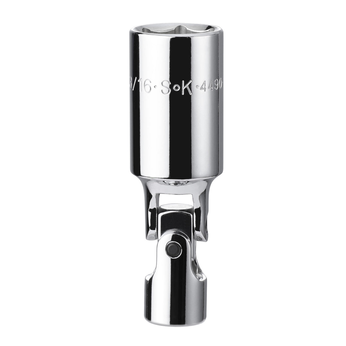 13/16" 3/8" Drive Fractional Swivel Spark Plug Chrome Socket