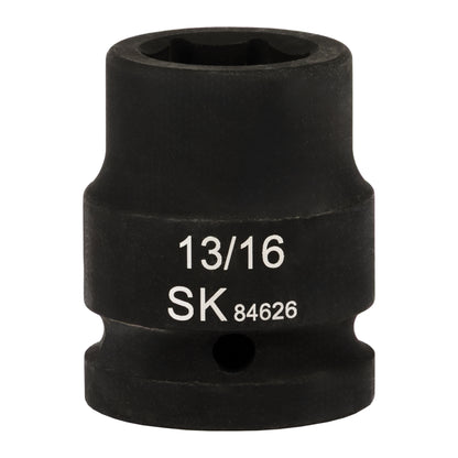 SK84626 - 3/4" Drive, 6 Point, Shallow, SAE Impact Socket, 13/16"