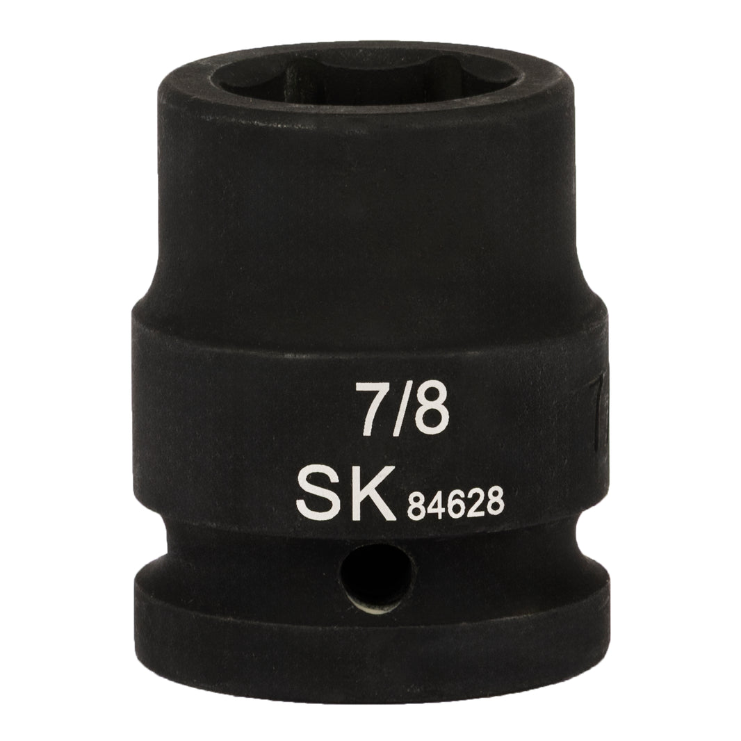 SK84628 - 3/4" Drive, 6 Point, Shallow, SAE Impact Socket, 7/8"
