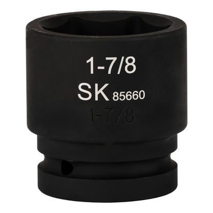SK85660 - 1" Drive, 6 Point, Shallow SAE Impact Socket, 1-7/8"