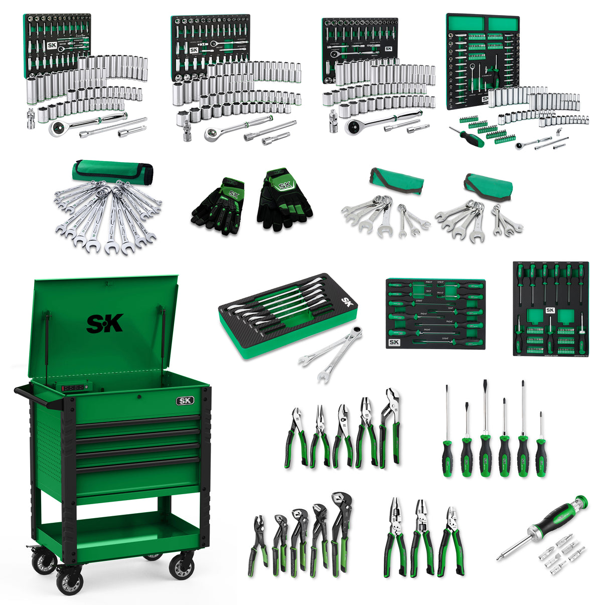 SKMTRS4 - Fully Loaded Tool Cart Set, 4-Drawer Option - FREE SHIPPING