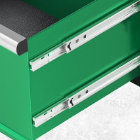 Green SK Tools USA modular stackable storage toolbox with two drawers and smooth metal slides