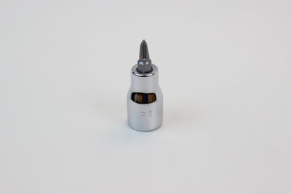 #1 3/8" Drive Phillips Screwdriver Chrome Bit Socket