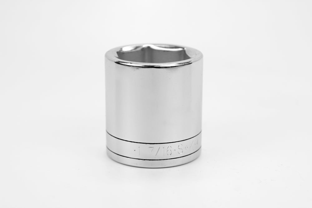 1-7/16" 1/2" Drive 6 Point Fractional Standard Chrome Socket