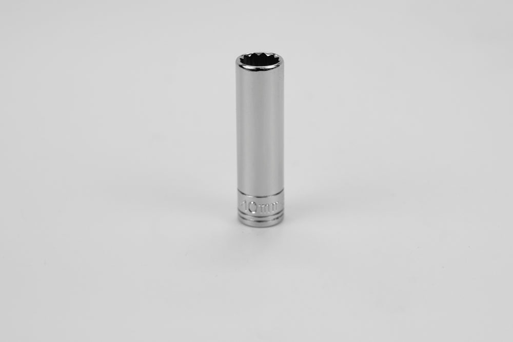 10 mm 1/4" Drive 12 Point Metric Deep Chrome Socket