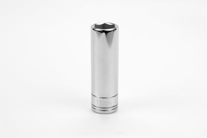 11 mm 1/4" Drive 6 Point Metric Deep Chrome Socket