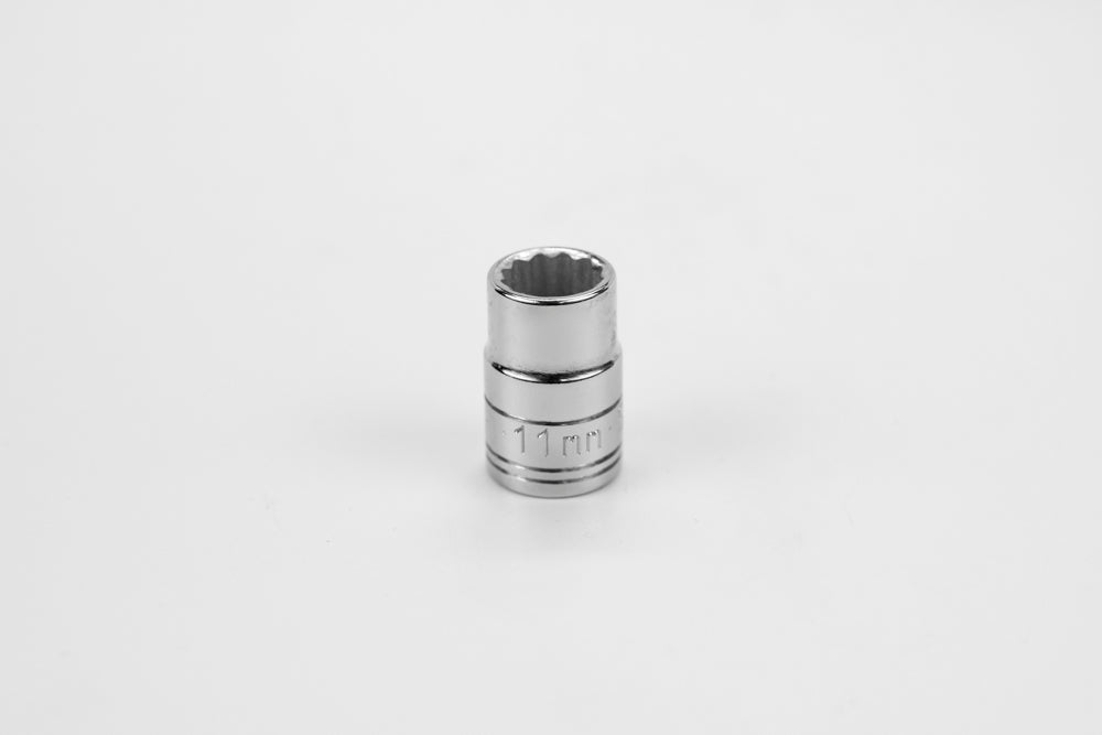 11 mm 3/8" Drive 12 Point Metric Standard Chrome Socket