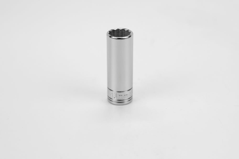 13 mm 1/4" Drive 12 Point Metric Deep Chrome Socket