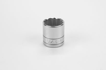 13/16" 3/8" Drive 12 Point Fractional Standard Chrome Socket