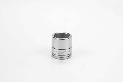 15 mm 1/4" Drive 6 Point Metric Standard Chrome Socket