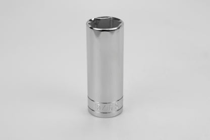 15/16" 1/2" Drive 6 Point Fractional Deep Chrome Socket