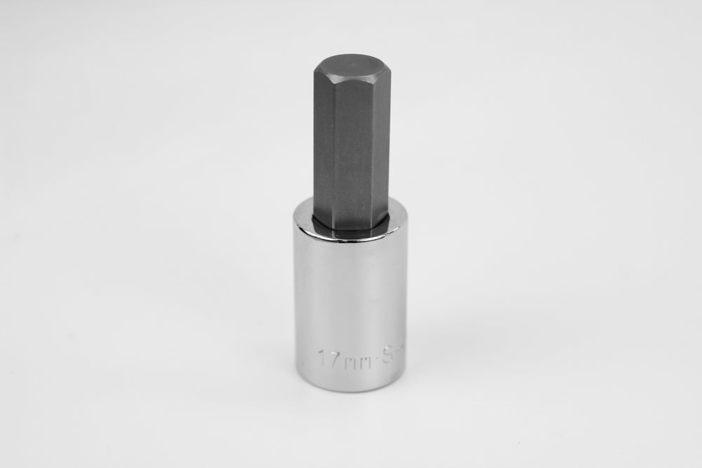 17 mm 1/2" Drive Hex Chrome Bit Socket