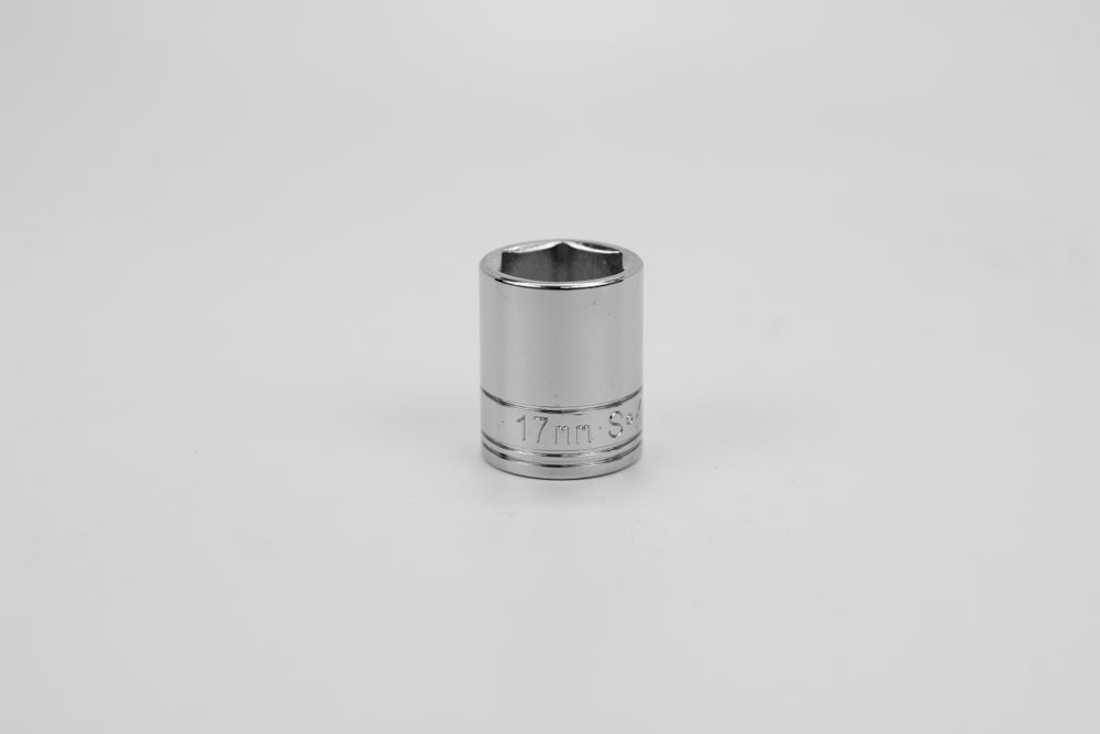 17 mm 3/8" Drive Metric Standard Chrome Socket