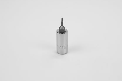 1/16" 1/4" Drive Hex Chrome Bit Socket