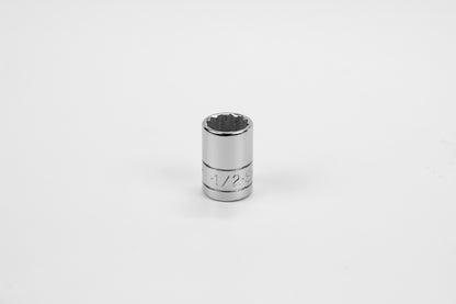 1/2" 3/8" Drive 12 Point Fractional Standard Chrome Socket