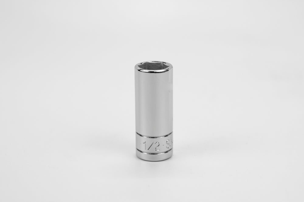 1/2" 3/8" Drive 6 Point Fractional Deep Chrome Socket