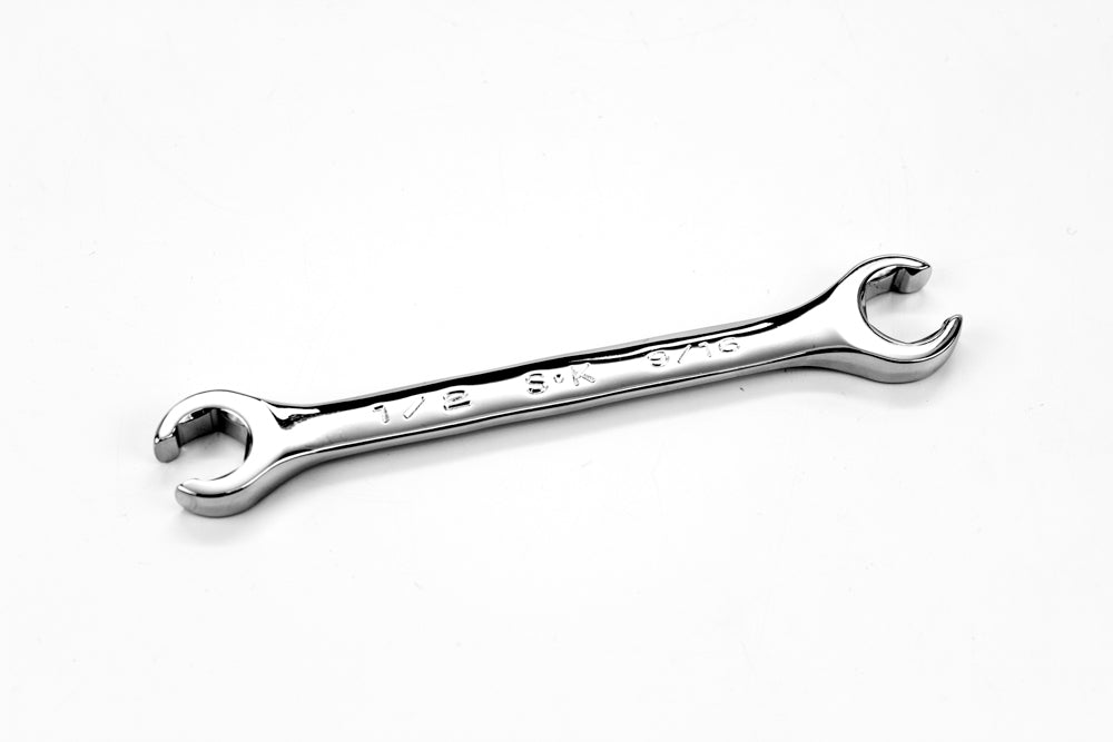 1/2" x 9/16" Fractional Regular Flare Nut Chrome Wrench