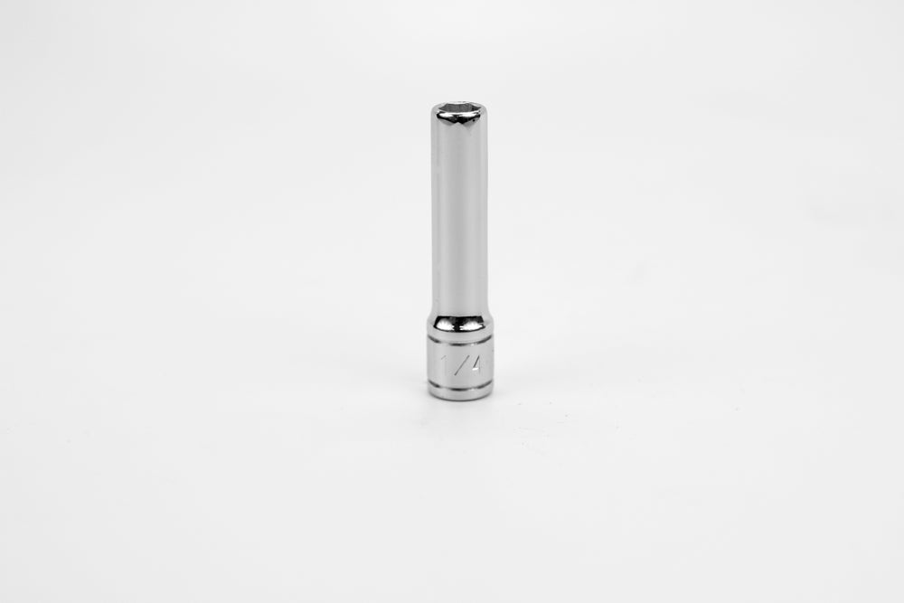 1/4" 1/4" Drive 6 Point Fractional Deep Chrome Socket