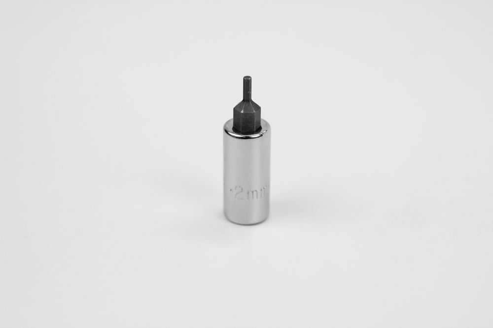 2 mm 1/4" Drive Hex Chrome Bit Socket