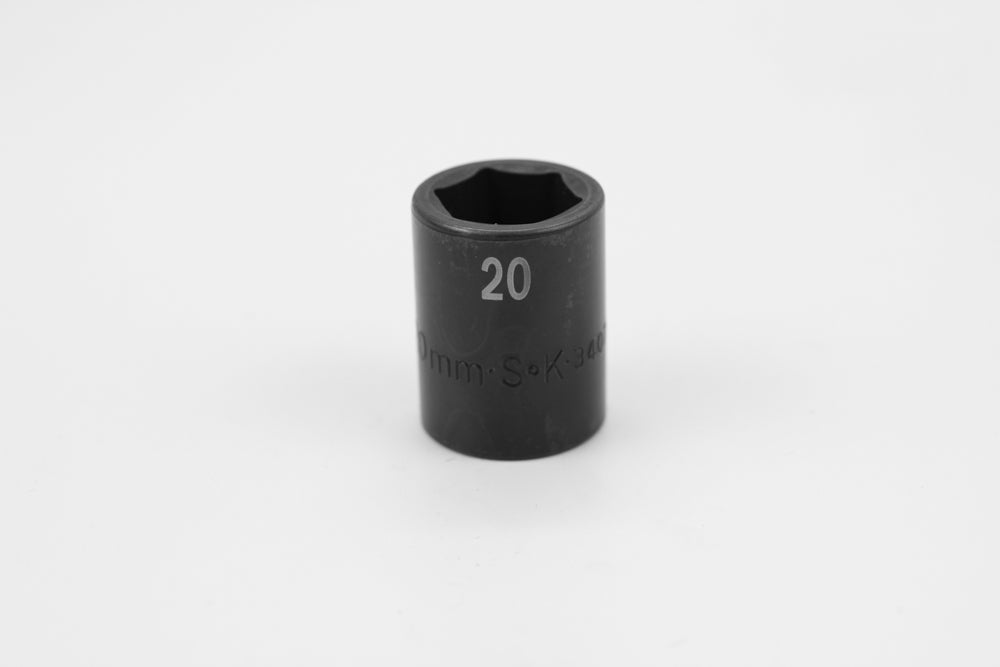 20 mm 1/2" Drive 6 Point Standard Metric Impact Socket