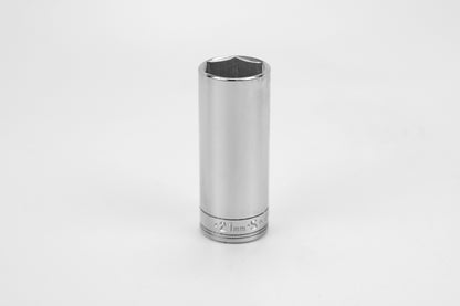 21 mm 3/8" Drive 6 Point Metric Deep Chrome Socket