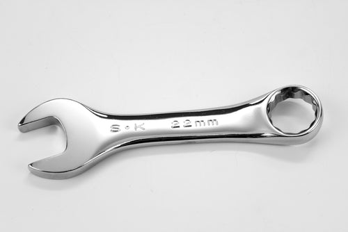 22 mm 12 Point Metric Short Combination Chrome Wrench