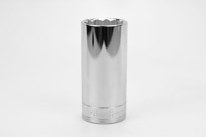 28 mm 1/2" Drive 12 Point Metric Deep Chrome Socket