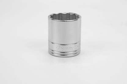 29 mm 1/2" Drive 12 Point Metric Standard Chrome Socket