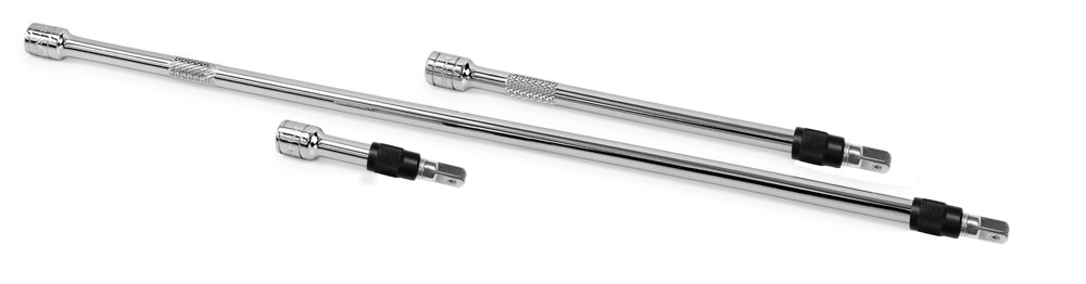 3 Piece 1/4" Drive Chrome Locking Extension Set