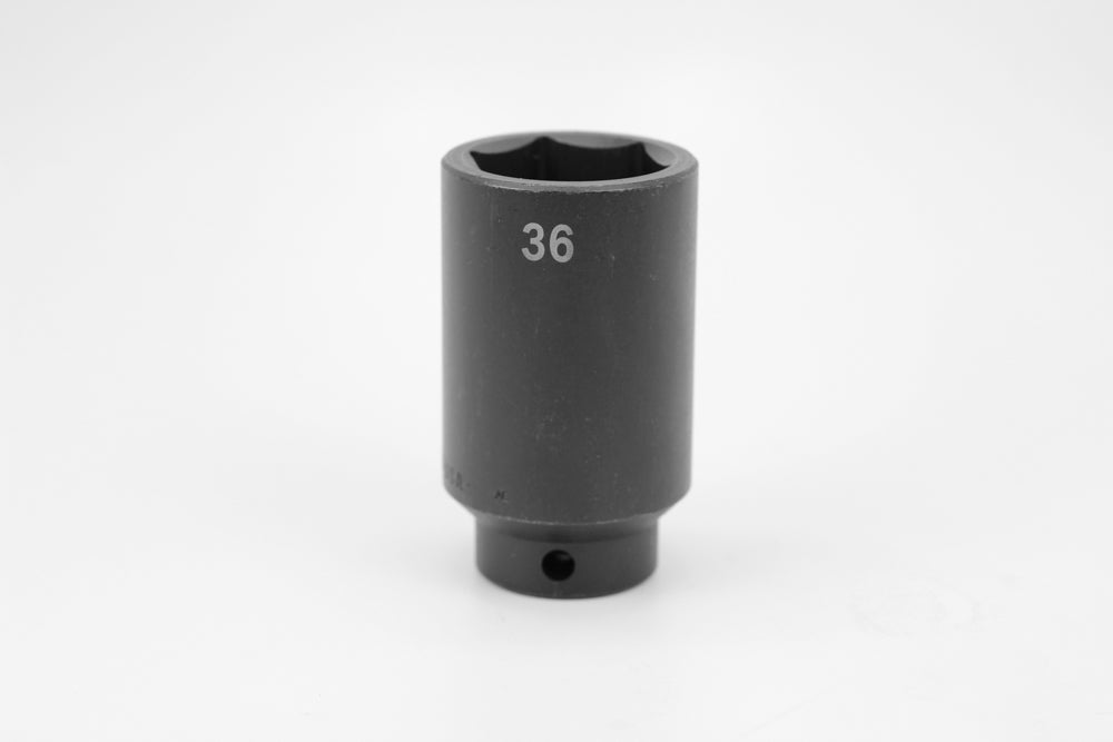 36 mm 1/2" Drive 6 Point Deep Metric Impact Socket