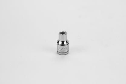 3/16" 1/4" Drive 12 Point Fractional Standard Chrome Socket