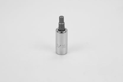 3/16" 1/4" Drive Hex Chrome Bit Socket