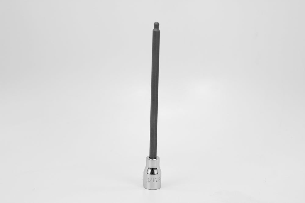 3/16" 3/8" Drive Long Ball Hex Chrome Bit Socket