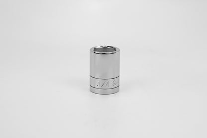 3/4" 1/2" Drive 6 Point Fractional Standard Chrome Socket