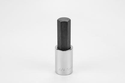 3/4" 1/2" Drive Hex Chrome Bit Socket