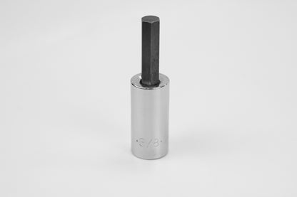 3/8" 1/2" Drive Hex Chrome Bit Socket