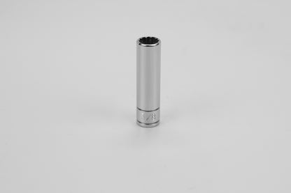 3/8" 1/4" Drive 12 Point Fractional Deep Chrome Socket