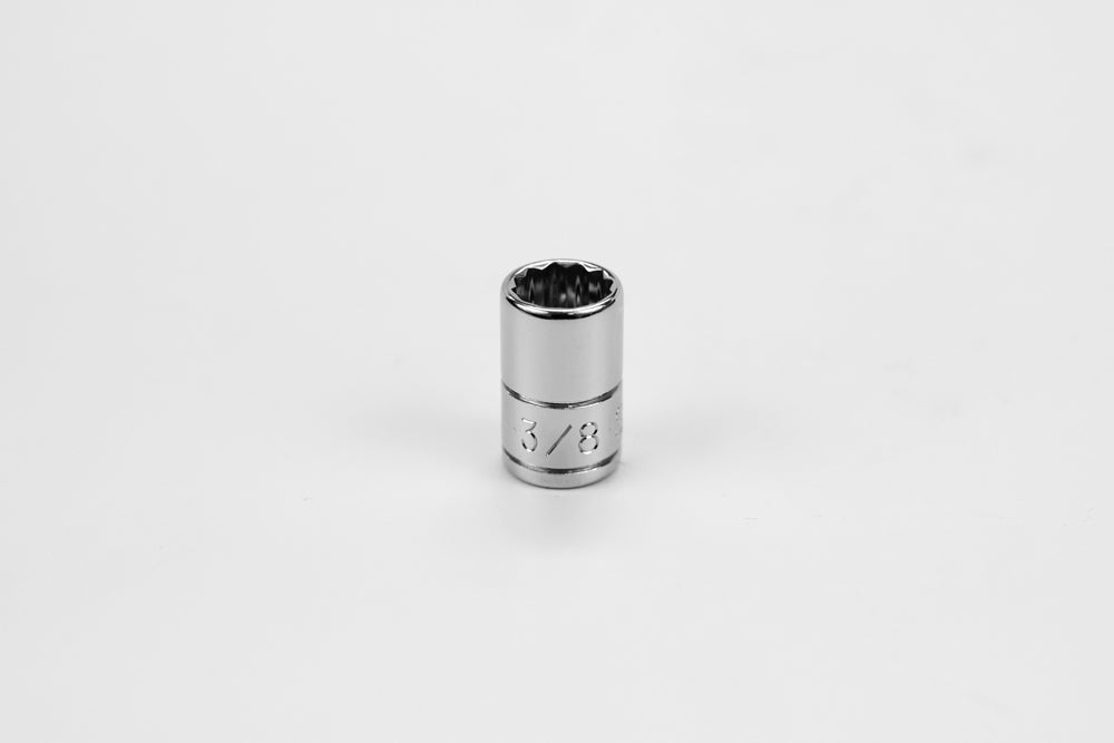 3/8" 1/4" Drive 12 Point Fractional Standard Chrome Socket
