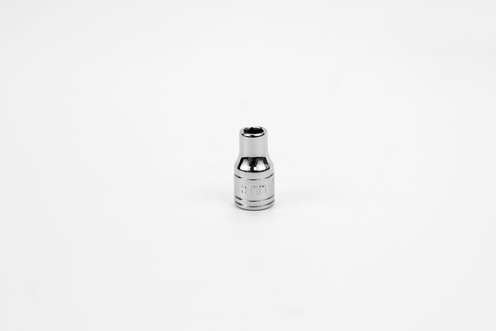5 mm 1/4" Drive 6 Point Metric Standard Chrome Socket