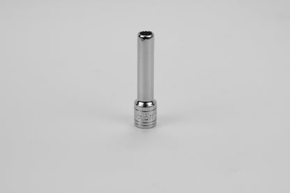 5.5 mm 1/4" Drive 12 Point Metric Deep Chrome Socket