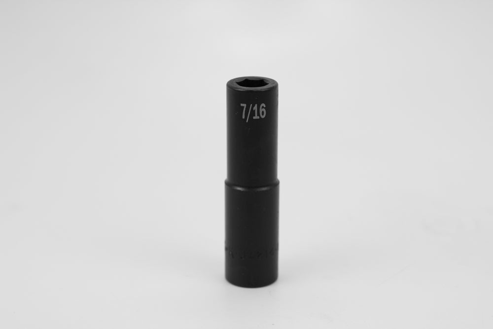7/16" 1/2" Drive 6 Point Deep Fractional Impact Socket